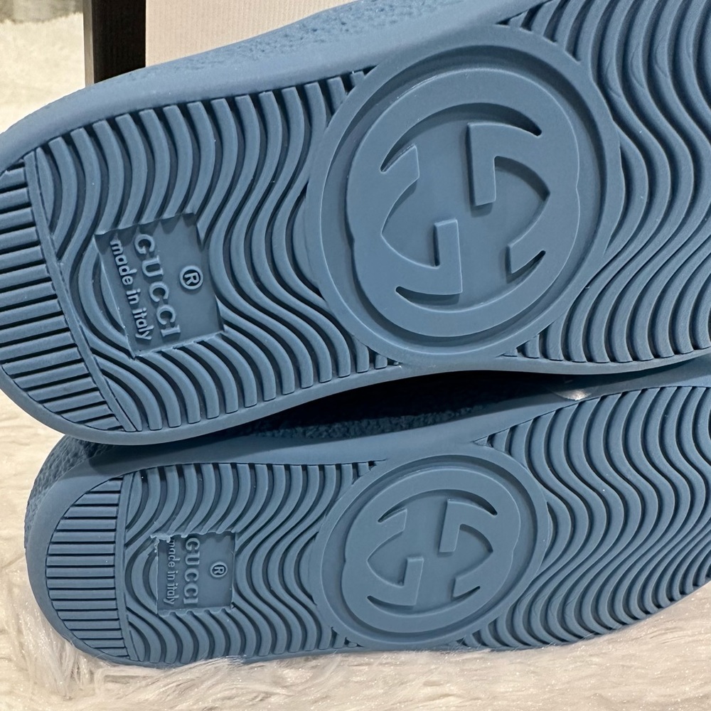 New GUCCI GG Supreme wolves toddler sneakers Shoes Sz 24 - Picture 5 of 7
